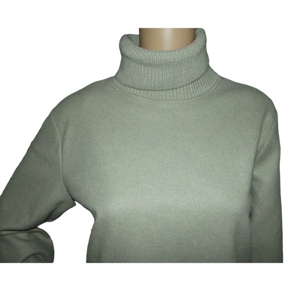 A New Day XS Tan Long Sleeve Turtleneck Sweatshirt Sweater Trim Shirt top - Picture 5 of 12